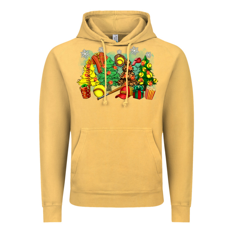Christmas Trees With Softball Vintage Hoodie by Zillion Design Studio | Teevron