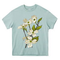 Arona American Dogwood Flower Illustrations Heavy Core Tee - LillyAllenDesigns