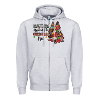 Heather Grey rocking around the christmas tree Zipper Hoodie - JahusDesignShop