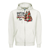 Oatmeal Heather rocking around the christmas tree Zipper Hoodie - JahusDesignShop