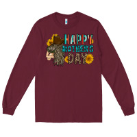 Burgundy happy mothers day Long Sleeve Tee - RacoonDesign