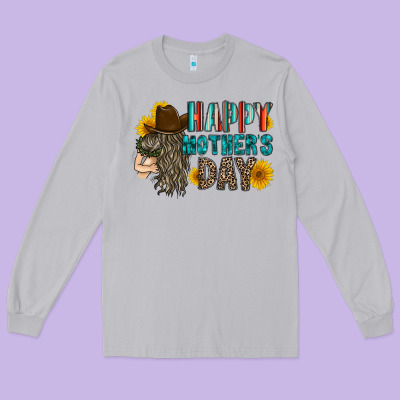Happy Mothers Day Long Sleeve Tee Designed By Racoondesign
