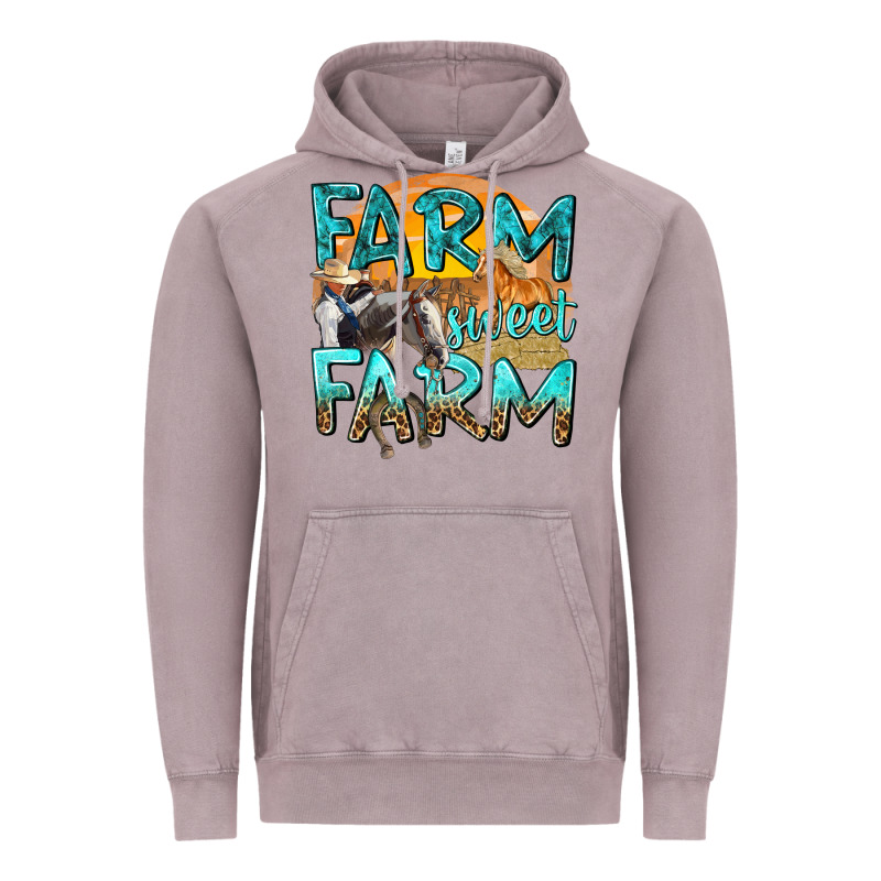 Farm Sweet Farm With Horses Vintage Hoodie by texasbilliewilder | Teevron