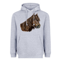 Heather Grey missouri horse Heavyweight Hoodie - LillyAllenDesigns
