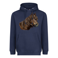Navy missouri horse Heavyweight Hoodie - LillyAllenDesigns