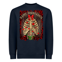 Navy Happy Horrordays Heavyweight Sweatshirt - RanaPortraitStore
