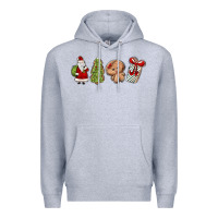 Heather Grey christmas milk and cookies Premium Hoodie - MaliasSmallBusiness