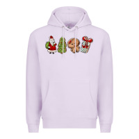 Lilac christmas milk and cookies Premium Hoodie - MaliasSmallBusiness