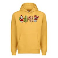 Mustard christmas milk and cookies Premium Hoodie - MaliasSmallBusiness