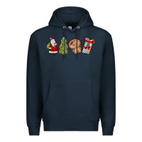 Navy christmas milk and cookies Premium Hoodie - MaliasSmallBusiness