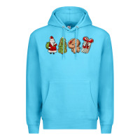 Ocean Blue christmas milk and cookies Premium Hoodie - MaliasSmallBusiness