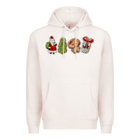 Pale Pink christmas milk and cookies Premium Hoodie - MaliasSmallBusiness
