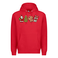 Red christmas milk and cookies Premium Hoodie - MaliasSmallBusiness
