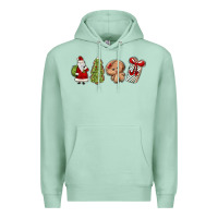 Seafoam christmas milk and cookies Premium Hoodie - MaliasSmallBusiness