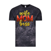 Cloud Black wife mom boss Vintage Tee - texasbilliewilder