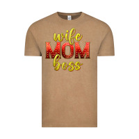 Vintage Coffee wife mom boss Vintage Tee - texasbilliewilder
