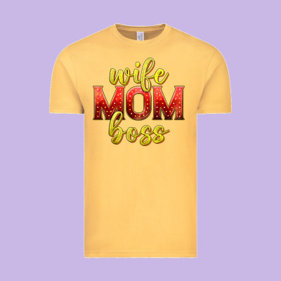 Wife Mom Boss Vintage Tee Designed By Texasbilliewilder