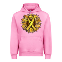 Fuchsia Pink Child Cancer Awareness Sunflower Urban Hoodie - RanaPortraitStore