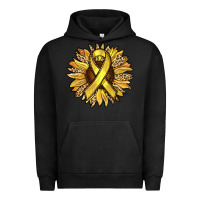 Pigment Black Child Cancer Awareness Sunflower Urban Hoodie - RanaPortraitStore