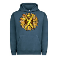 Pigment Midnight Navy Child Cancer Awareness Sunflower Urban Hoodie - RanaPortraitStore