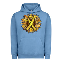Pigment Pebble Blue Child Cancer Awareness Sunflower Urban Hoodie - RanaPortraitStore