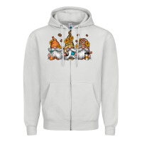 Dove Grey coffee gnomes Zipper Hoodie - Jasminsmagicworld