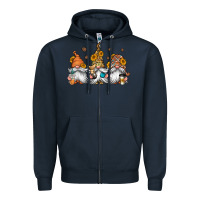 Navy coffee gnomes Zipper Hoodie - Jasminsmagicworld
