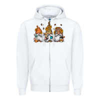 White coffee gnomes Zipper Hoodie - Jasminsmagicworld
