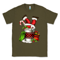 Army Green Santa claus in a coffee cup Classic Tee - FaDigitalArtStudio
