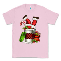 Bubblegum Pink Santa claus in a coffee cup Classic Tee - FaDigitalArtStudio