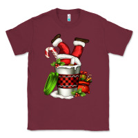 Burgundy Santa claus in a coffee cup Classic Tee - FaDigitalArtStudio