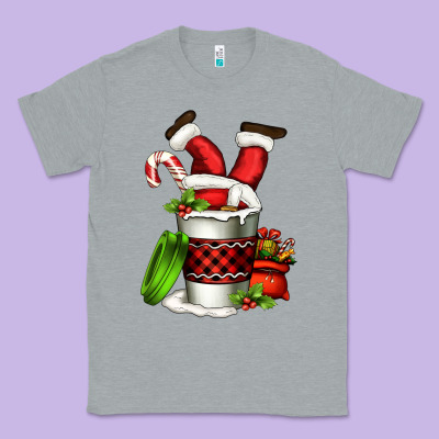 Santa Claus In A Coffee Cup Classic Tee Designed By Fadigitalartstudio