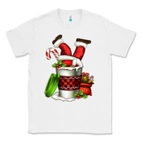White Santa claus in a coffee cup Classic Tee - FaDigitalArtStudio