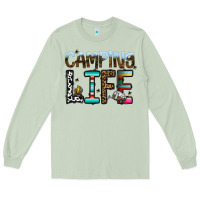 Matcha camping life Long Sleeve Tee - CowhideDigitalArt