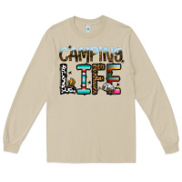 Mushroom camping life Long Sleeve Tee - CowhideDigitalArt