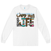 White camping life Long Sleeve Tee - CowhideDigitalArt