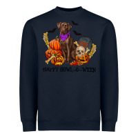 Navy Happy howl o ween Heavyweight Sweatshirt - RanaPortraitStore