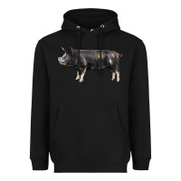 Black berkshire pig Heavyweight Hoodie - LillyAllenDesigns