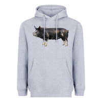 Heather Grey berkshire pig Heavyweight Hoodie - LillyAllenDesigns
