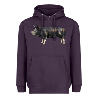 Plum berkshire pig Heavyweight Hoodie - LillyAllenDesigns