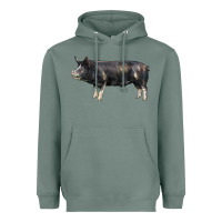Sage berkshire pig Heavyweight Hoodie - LillyAllenDesigns