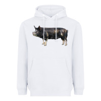 White berkshire pig Heavyweight Hoodie - LillyAllenDesigns