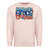 Pale Pink god shed his grace on the thee Premium Sweatshirt - MaliasSmallBusiness