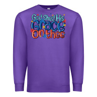 Purple god shed his grace on the thee Premium Sweatshirt - MaliasSmallBusiness
