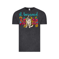 Vintage Black western st bernard mom Vintage Tee - texasbilliewilder