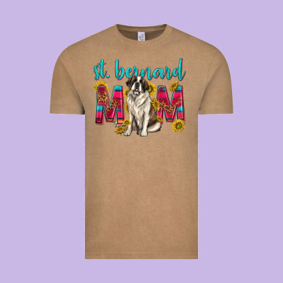 Western St Bernard Mom Vintage Tee Designed By Texasbilliewilder