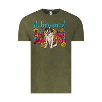 Vintage Olive western st bernard mom Vintage Tee - texasbilliewilder