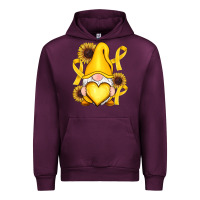 Mauve Wine Childhood Cancer gnome Urban Hoodie - RanaPortraitStore
