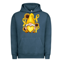 Pigment Midnight Navy Childhood Cancer gnome Urban Hoodie - RanaPortraitStore