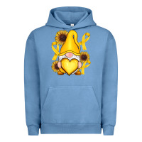 Pigment Pebble Blue Childhood Cancer gnome Urban Hoodie - RanaPortraitStore